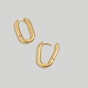 Madewell NH227 Carabiner Medium Hoop Earrings